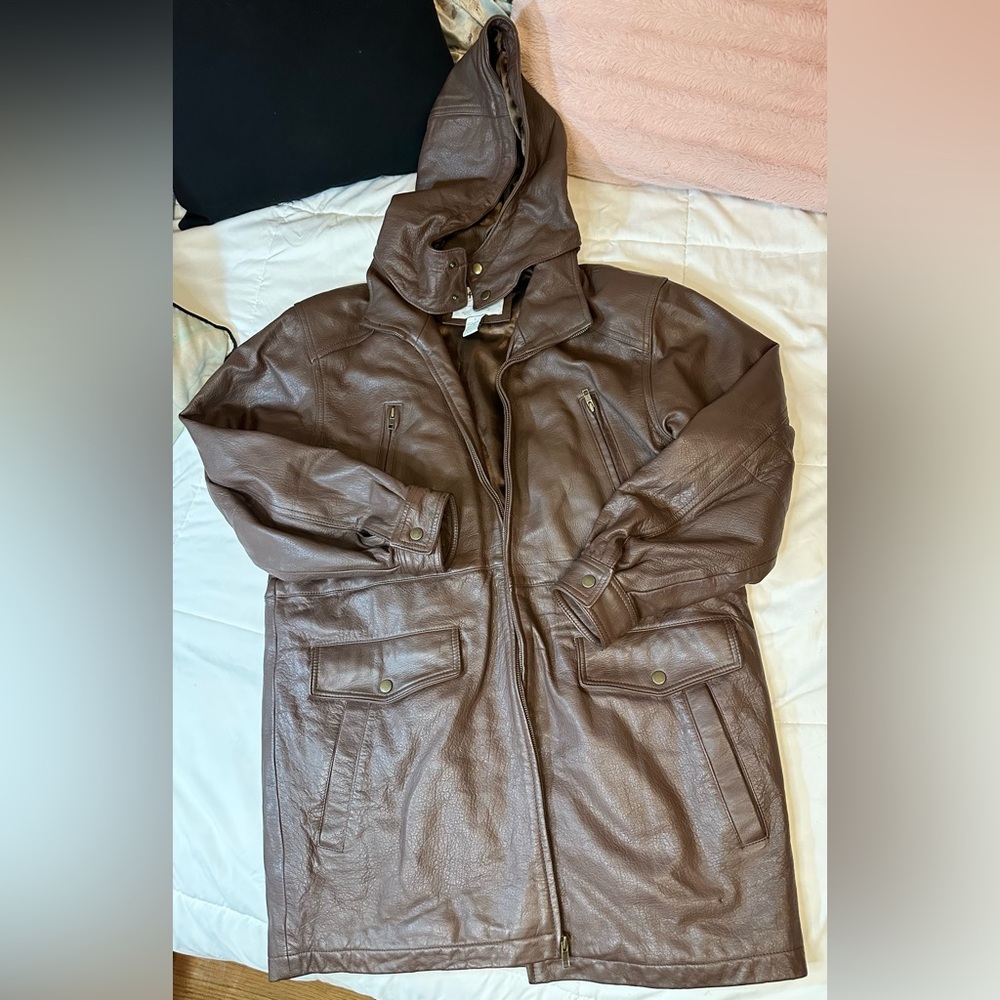 Orvis Brown Leather Jacket